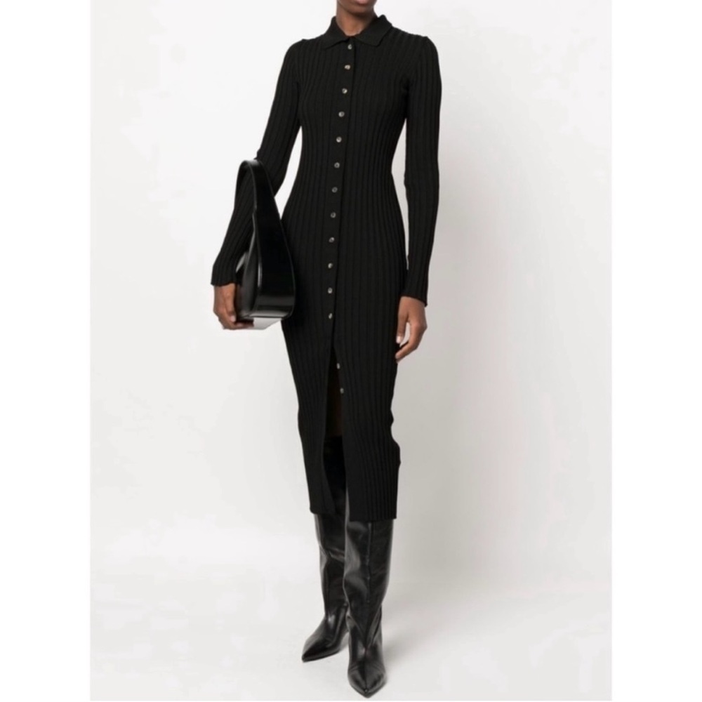 Anine Bing Joslyn Ribbed Knit Dress - Picture 2 of 7
